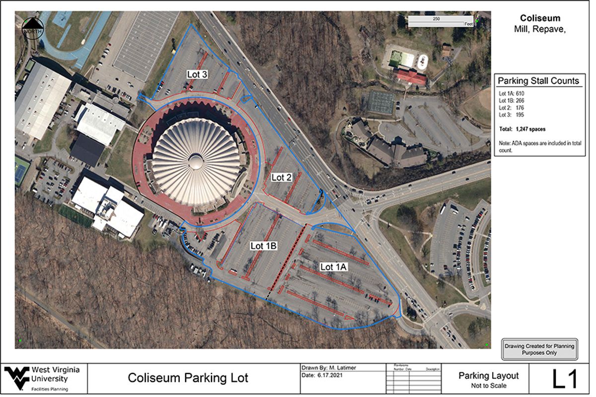 Coliseum Parking Map 