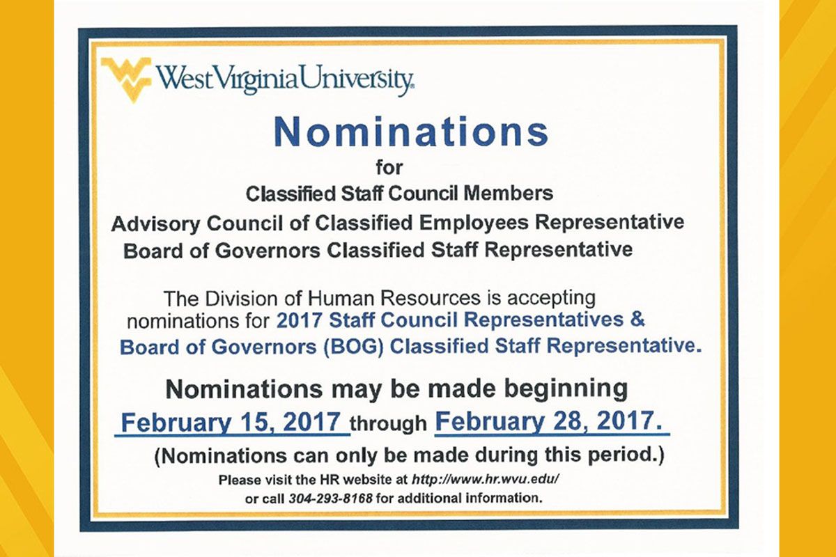 Nominations for Classified Staff Council Members