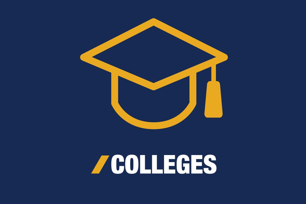 An illustration of a graduation cap representing the Colleges category of E-News.