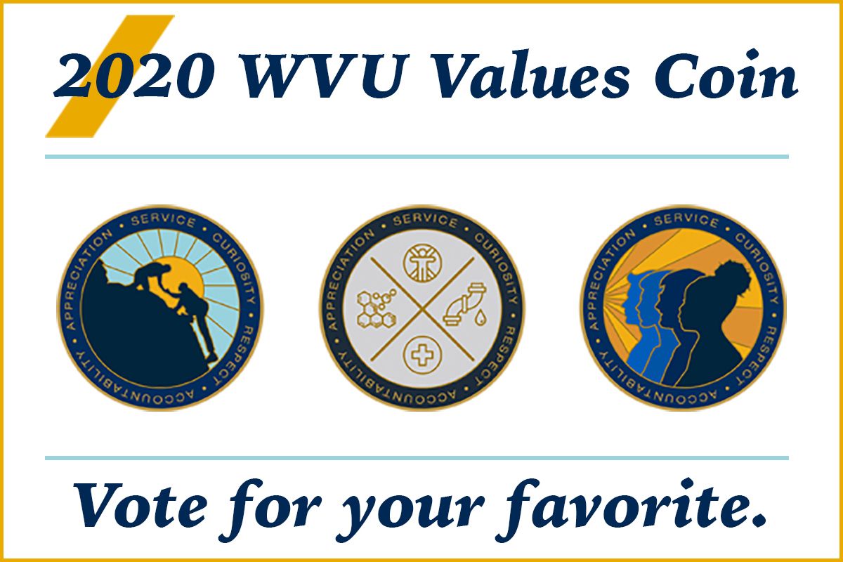 Cast your vote for the 2020 WVU Values Coin design ENews West
