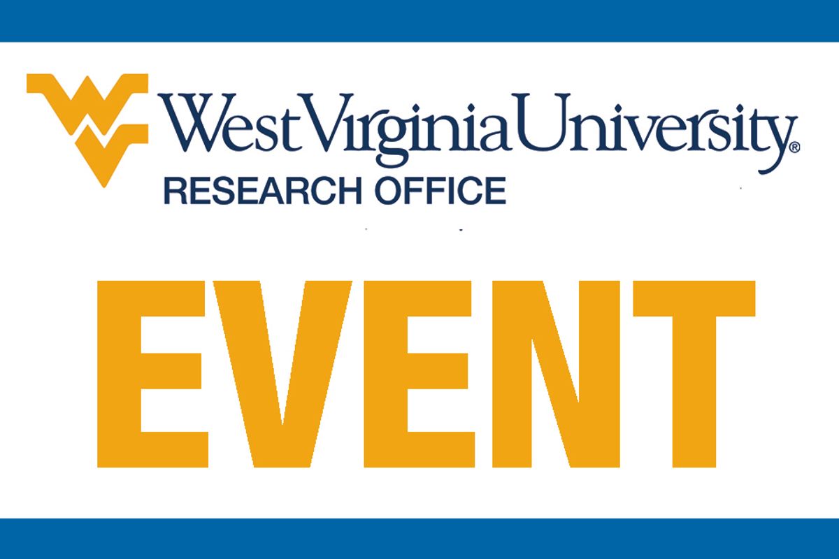 Research event logo graphic for West Virginia University. 