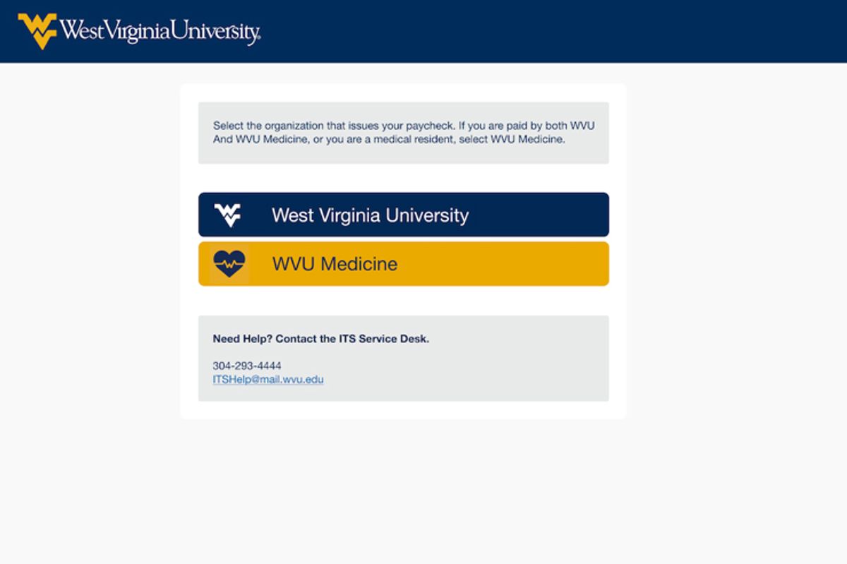 COMING SOON You will see a new screen before signing in to certain WVU