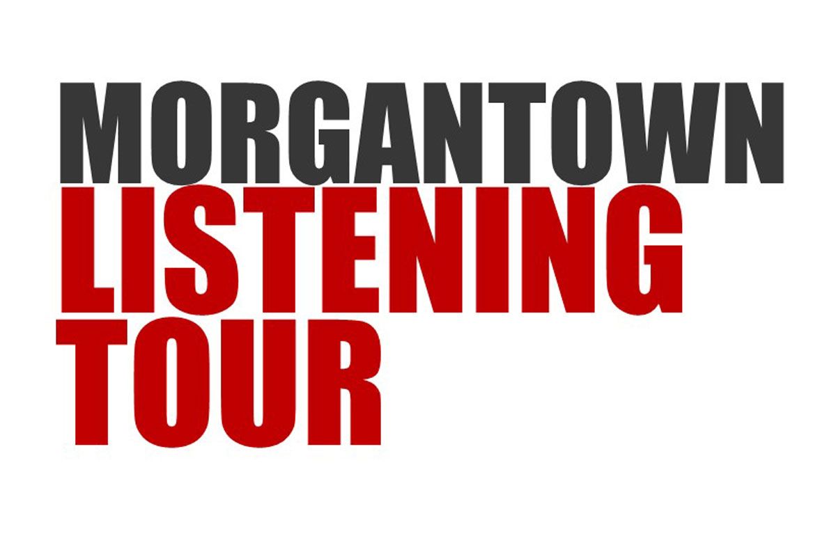 Morgantown Listening Tour graphic.