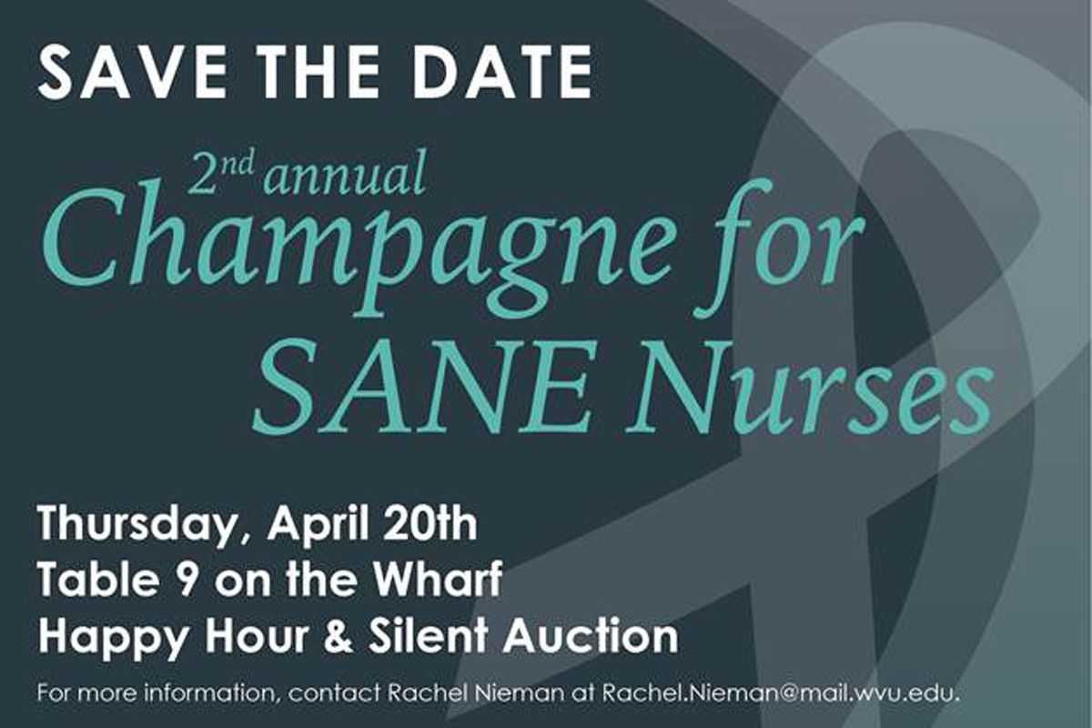 Champagne for SANE Nurses event flyer