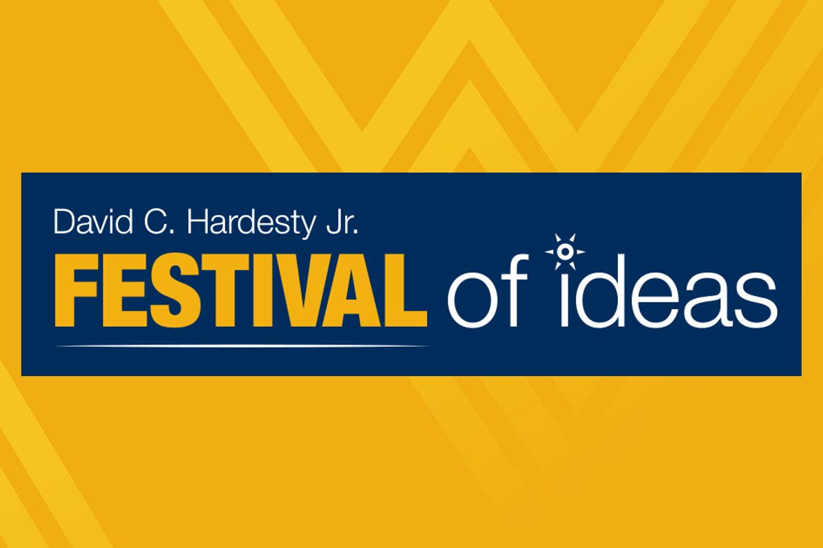 David C.Hardesty, Jr. Festival of Ideas logo on a gold background