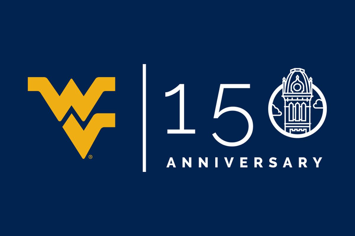 WVU 150th Birthday logo