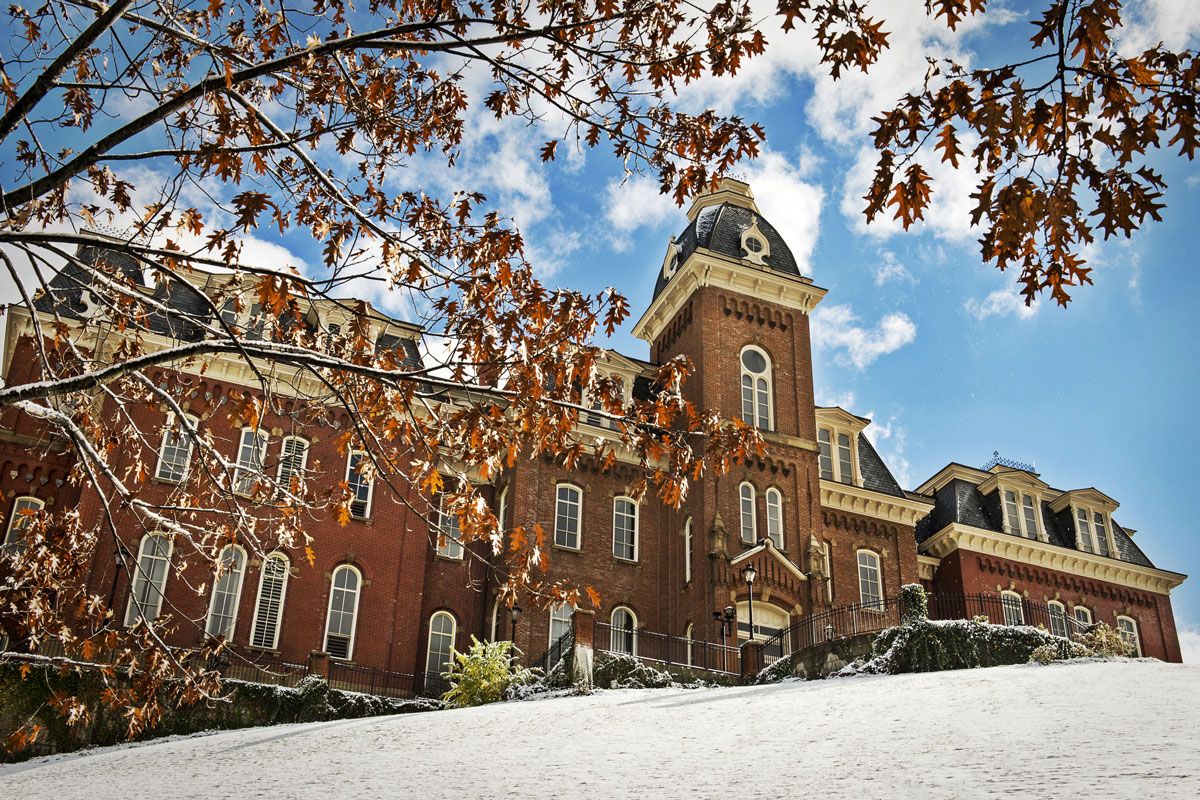 Woodburn Hall in the winter.