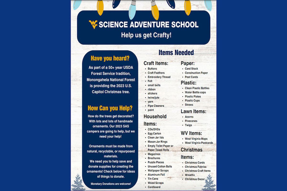 Science Adventure donations flyer
