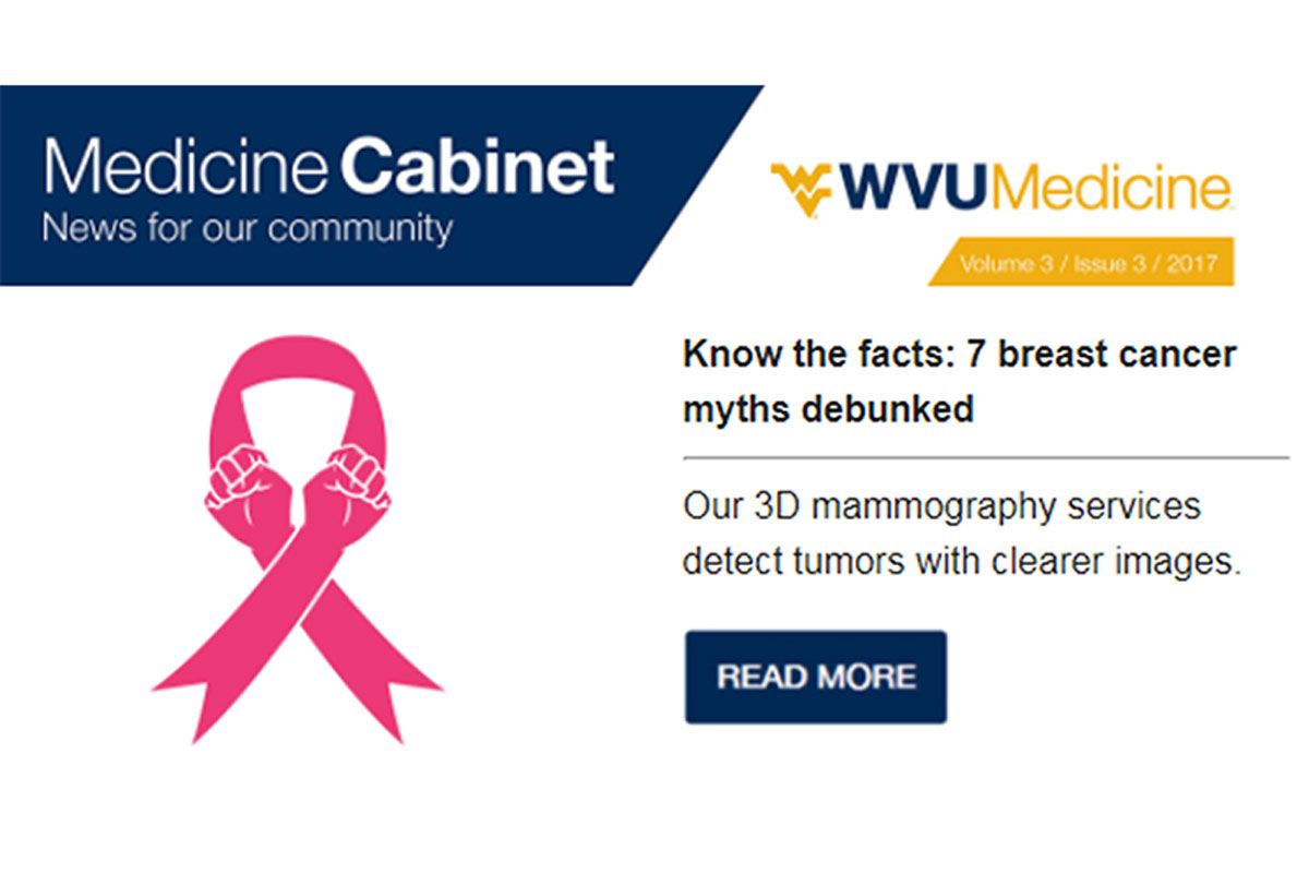 Screenshot of the Medicine Cabinet newsletter