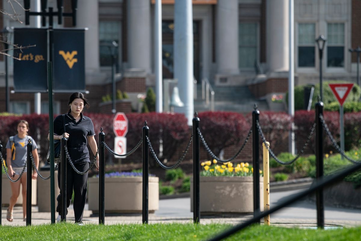 students walk on campus 2022