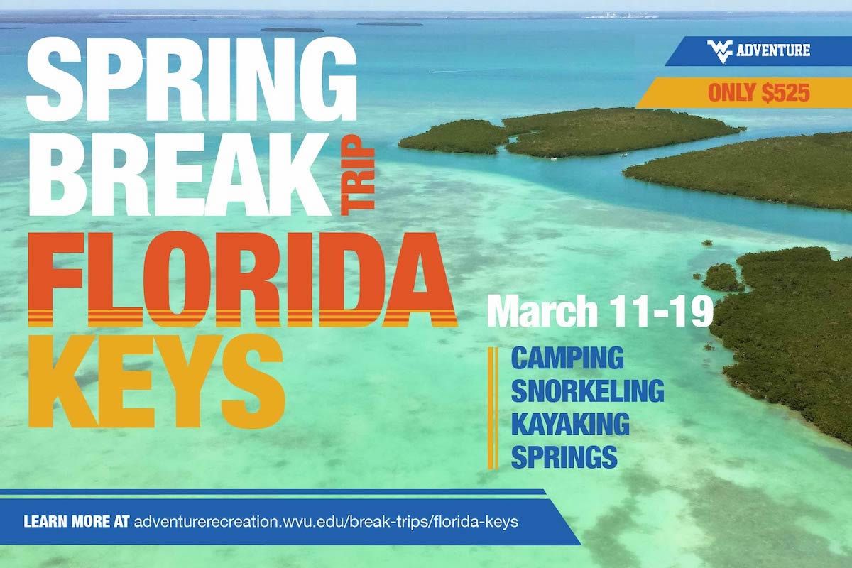 Encourage students to sign up for Adventure WV Florida Spring Break