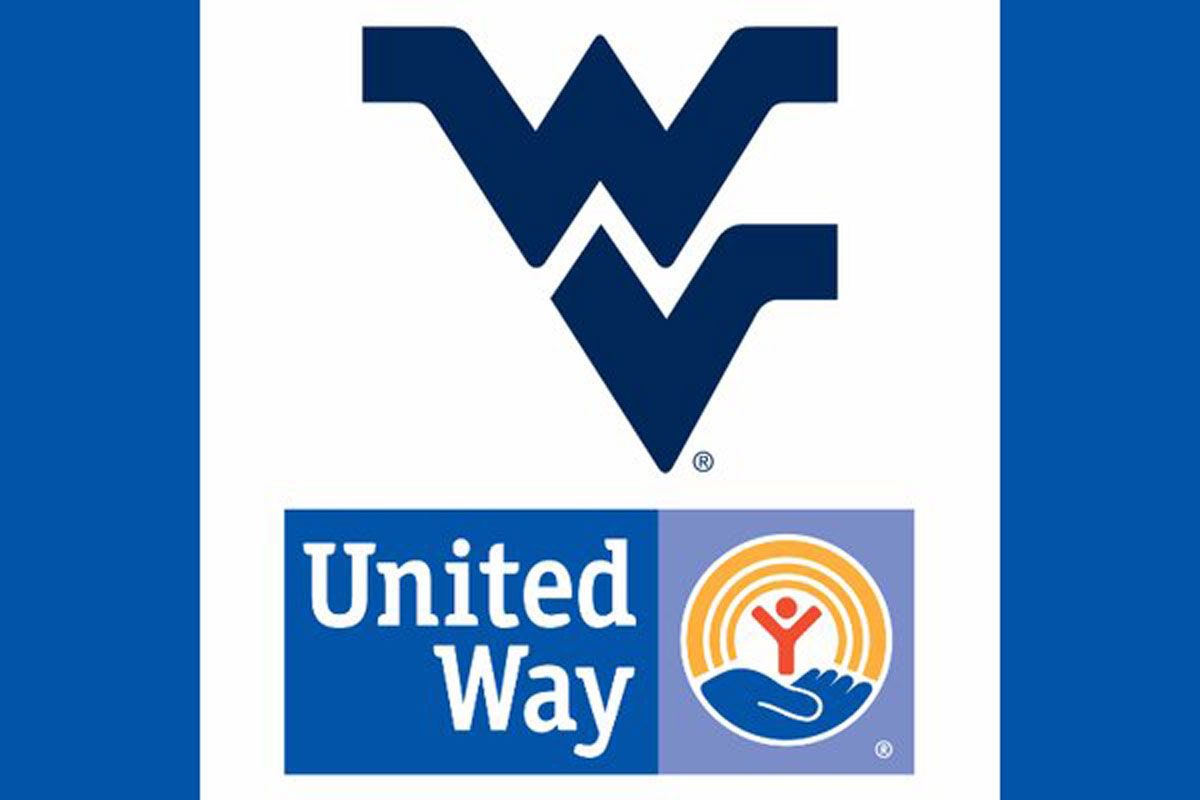 WVU United Way campaign - The flying WV and United Way logo