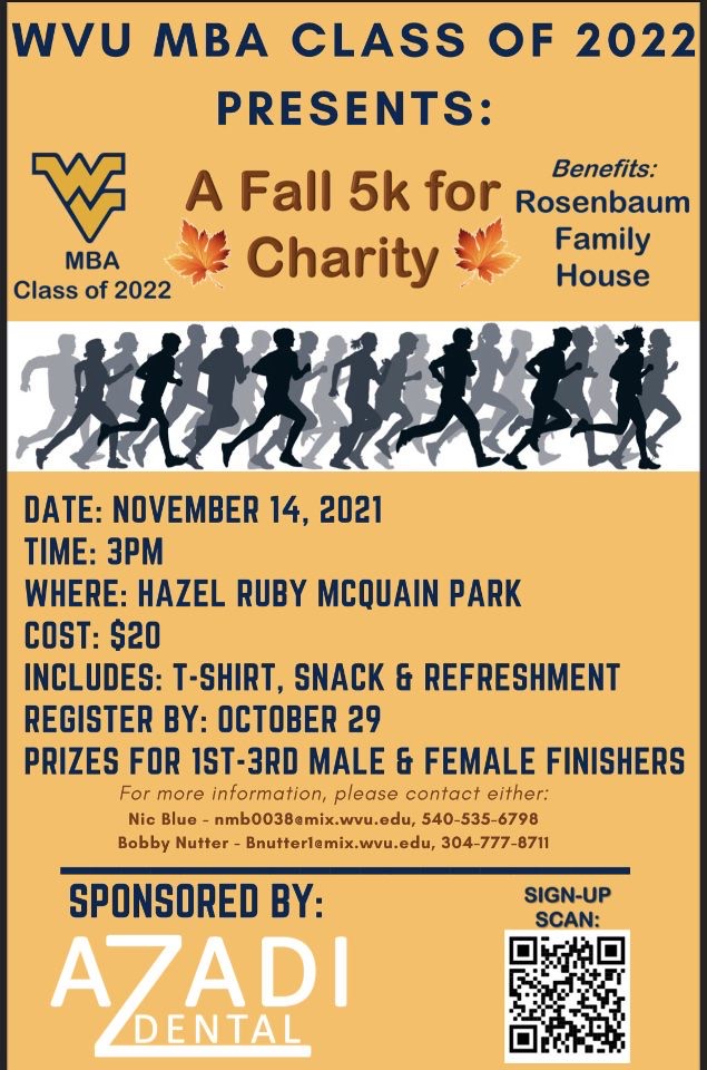 Wvu Fall 2022 Schedule Mba Class Of 2022 To Host Fall 5K For Charity | E-News | West Virginia  University