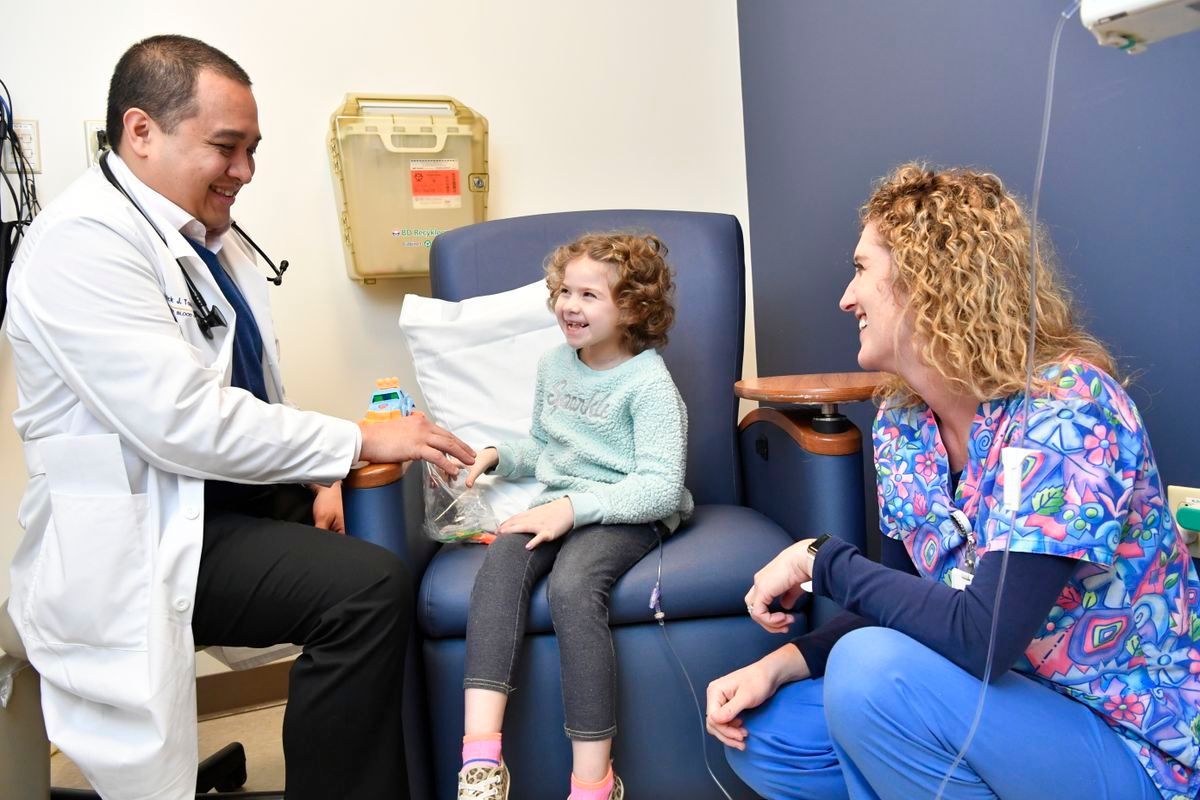 Doctor with young patient at WVU Medicine Children's